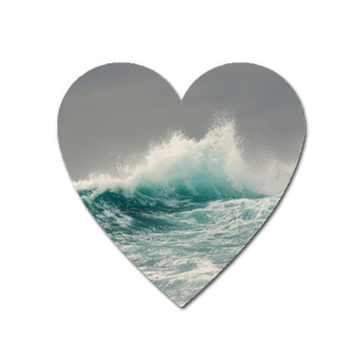 Big Storm Wave Heart Magnet