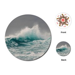 Big Storm Wave Playing Cards Single Design (round) by uniart180623