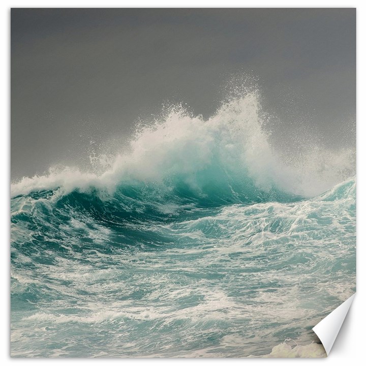 Big Storm Wave Canvas 16  x 16 