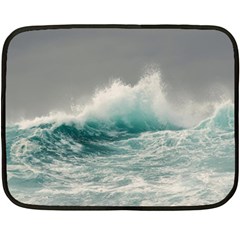 Big Storm Wave Fleece Blanket (mini) by uniart180623