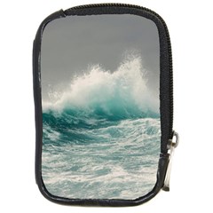 Big Storm Wave Compact Camera Leather Case by uniart180623