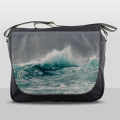 Big Storm Wave Messenger Bag by uniart180623