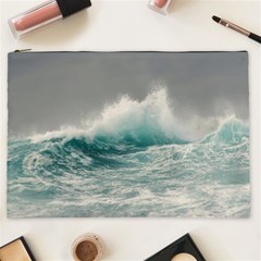 Big Storm Wave Cosmetic Bag (xxl) by uniart180623