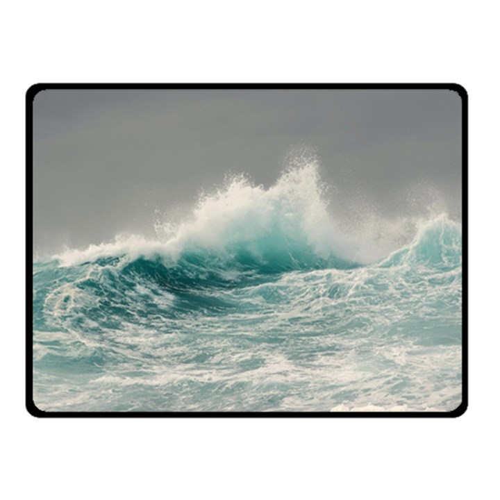 Big Storm Wave Two Sides Fleece Blanket (Small)