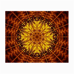 Abstract Gold Mandala Yellow Small Glasses Cloth by uniart180623