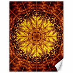 Abstract Gold Mandala Yellow Canvas 18  X 24  by uniart180623