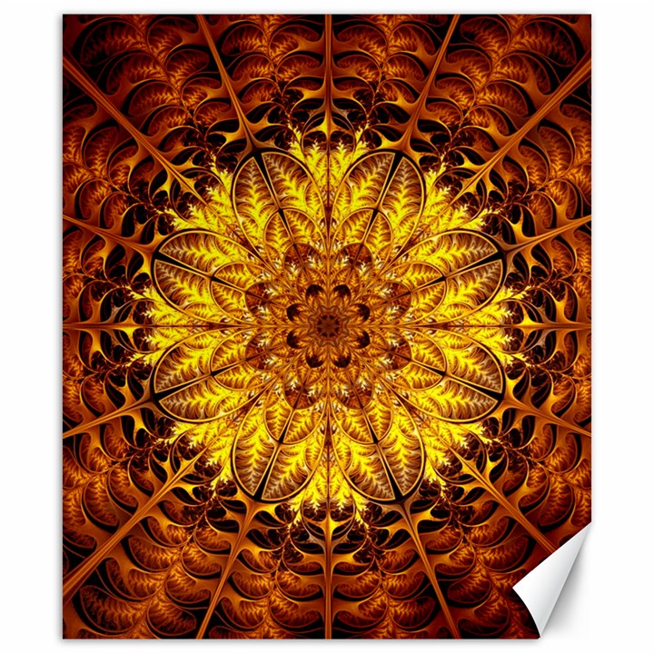 Abstract Gold Mandala Yellow Canvas 20  x 24 