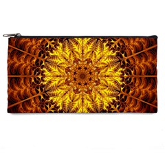 Abstract Gold Mandala Yellow Pencil Case by uniart180623