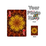 Abstract Gold Mandala Yellow Playing Cards 54 Designs (Mini) Front - Heart2