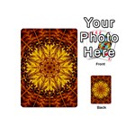 Abstract Gold Mandala Yellow Playing Cards 54 Designs (Mini) Back