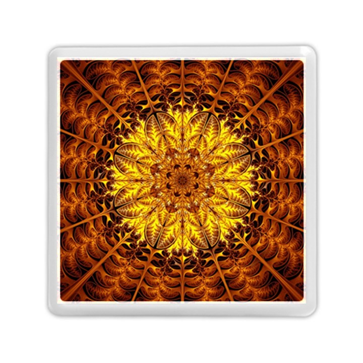 Abstract Gold Mandala Yellow Memory Card Reader (Square)