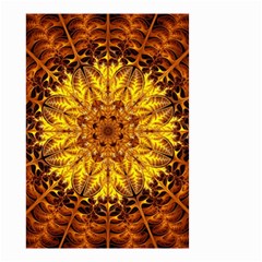 Abstract Gold Mandala Yellow Small Garden Flag (two Sides) by uniart180623