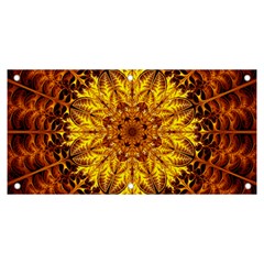 Abstract Gold Mandala Yellow Banner And Sign 6  X 3  by uniart180623