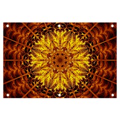 Abstract Gold Mandala Yellow Banner And Sign 6  X 4  by uniart180623