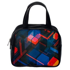 Minimalist Abstract Shaping Abstract Digital Art Minimalism Classic Handbag (one Side)