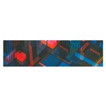 Minimalist Abstract Shaping Abstract Digital Art Minimalism Oblong Satin Scarf (16  x 60 ) Front