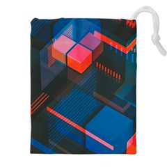 Minimalist Abstract Shaping Abstract Digital Art Minimalism Drawstring Pouch (5xl) by uniart180623