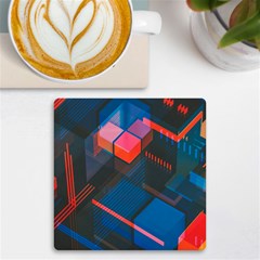 Minimalist Abstract Shaping Abstract Digital Art Minimalism Uv Print Square Tile Coaster  by uniart180623