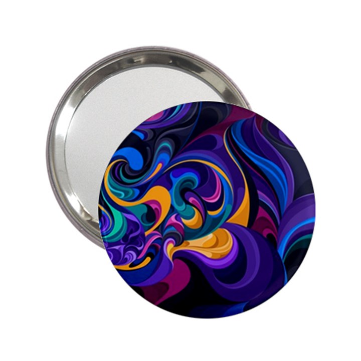 Colorful Waves Abstract Waves Curves Art Abstract Material Material Design 2.25  Handbag Mirrors