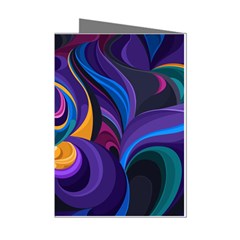 Colorful Waves Abstract Waves Curves Art Abstract Material Material Design Mini Greeting Cards (pkg Of 8) by uniart180623