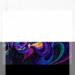 Colorful Waves Abstract Waves Curves Art Abstract Material Material Design Rectangular Jigsaw Puzzl by uniart180623