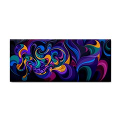 Colorful Waves Abstract Waves Curves Art Abstract Material Material Design Hand Towel by uniart180623