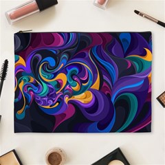 Colorful Waves Abstract Waves Curves Art Abstract Material Material Design Cosmetic Bag (xl) by uniart180623