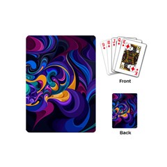 Colorful Waves Abstract Waves Curves Art Abstract Material Material Design Playing Cards Single Design (mini) by uniart180623