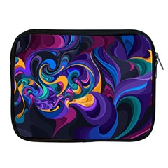 Colorful Waves Abstract Waves Curves Art Abstract Material Material Design Apple Ipad 2/3/4 Zipper Cases by uniart180623