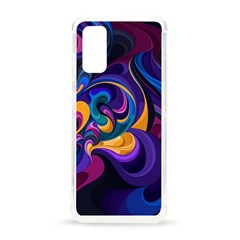 Colorful Waves Abstract Waves Curves Art Abstract Material Material Design Samsung Galaxy S20 6 2 Inch Tpu Uv Case by uniart180623