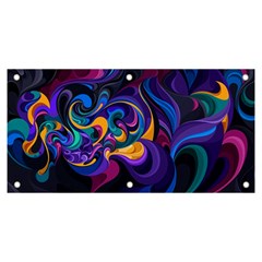 Colorful Waves Abstract Waves Curves Art Abstract Material Material Design Banner And Sign 6  X 3  by uniart180623