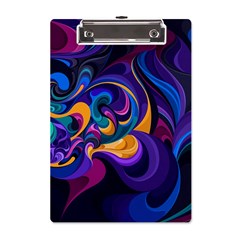 Colorful Waves Abstract Waves Curves Art Abstract Material Material Design A5 Acrylic Clipboard by uniart180623