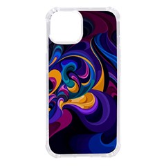 Colorful Waves Abstract Waves Curves Art Abstract Material Material Design Iphone 14 Tpu Uv Print Case