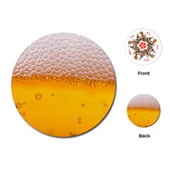 Beer Texture Liquid Bubbles Playing Cards Single Design (round)