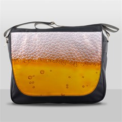 Beer Texture Liquid Bubbles Messenger Bag by uniart180623