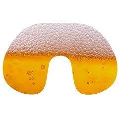 Beer Texture Liquid Bubbles Travel Neck Pillow by uniart180623