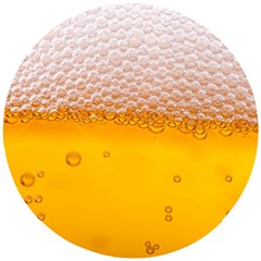 Beer Texture Liquid Bubbles Wooden Puzzle Round by uniart180623