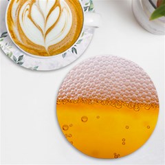 Beer Texture Liquid Bubbles Uv Print Round Tile Coaster by uniart180623