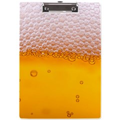 Beer Texture Liquid Bubbles A4 Acrylic Clipboard by uniart180623