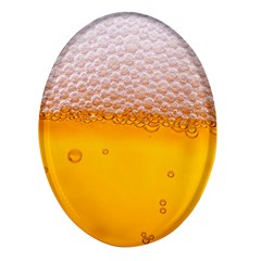 Beer Texture Liquid Bubbles Oval Glass Fridge Magnet (4 Pack) by uniart180623