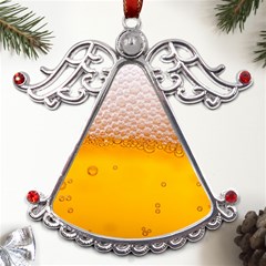 Beer Texture Liquid Bubbles Metal Angel With Crystal Ornament