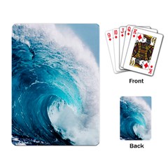 Tsunami Big Blue Wave Ocean Waves Water Playing Cards Single Design (rectangle) by uniart180623