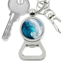 Tsunami Big Blue Wave Ocean Waves Water Bottle Opener Key Chain by uniart180623