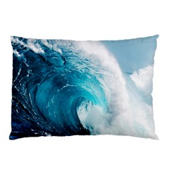 Tsunami Big Blue Wave Ocean Waves Water Pillow Case (two Sides) by uniart180623