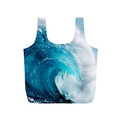 Tsunami Big Blue Wave Ocean Waves Water Full Print Recycle Bag (s) by uniart180623