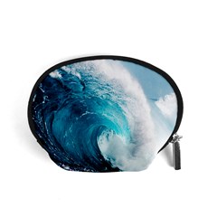 Tsunami Big Blue Wave Ocean Waves Water Accessory Pouch (small) by uniart180623