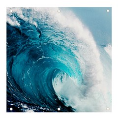 Tsunami Big Blue Wave Ocean Waves Water Banner And Sign 4  X 4  by uniart180623