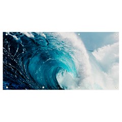 Tsunami Big Blue Wave Ocean Waves Water Banner And Sign 8  X 4  by uniart180623