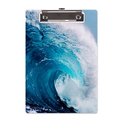 Tsunami Big Blue Wave Ocean Waves Water A5 Acrylic Clipboard by uniart180623