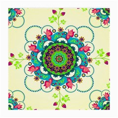 Mandala Flowers Abstract Butterflies Floral Pattern Summer Medium Glasses Cloth (2 Sides) by uniart180623